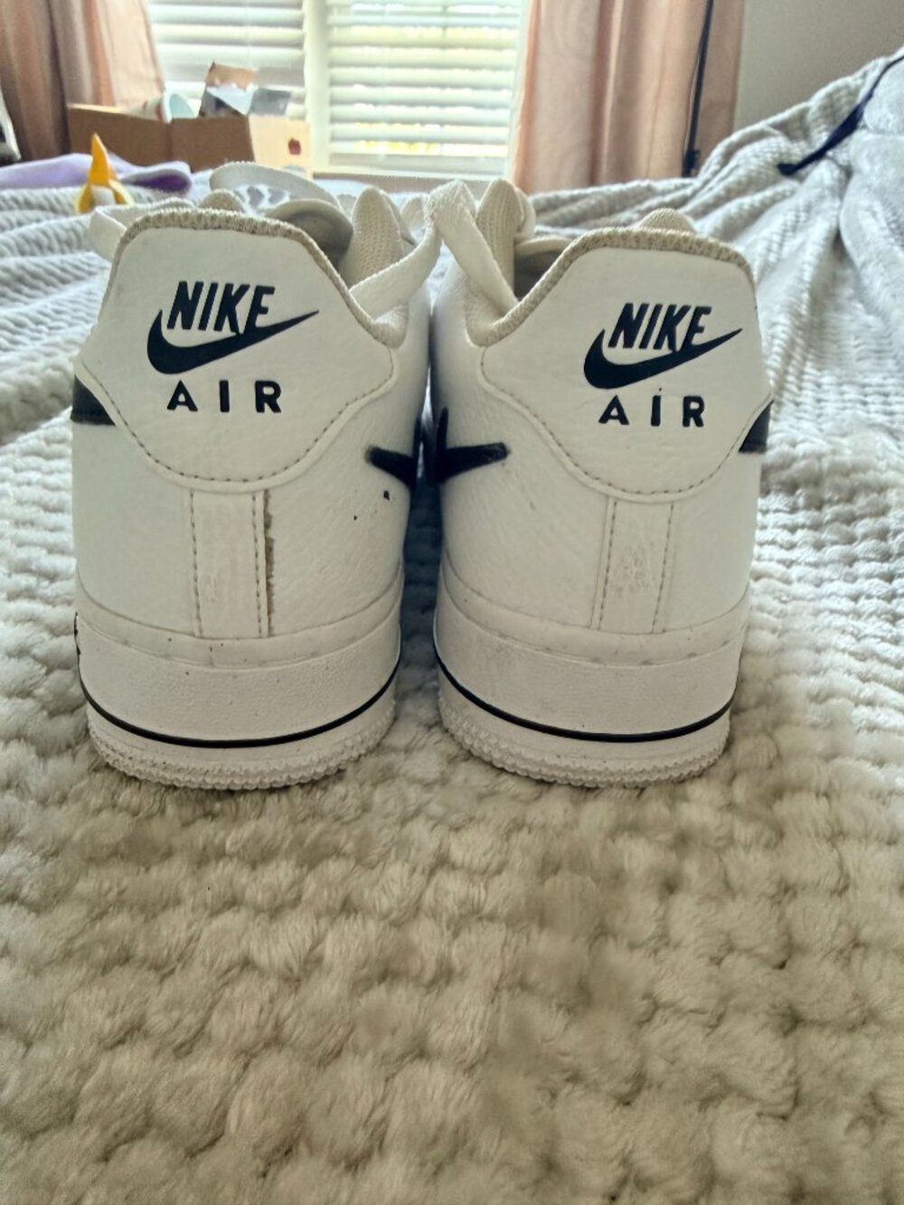 y2k Nike Air Force 1 Low White black Sneakers with new laces - Picture 9 of 16